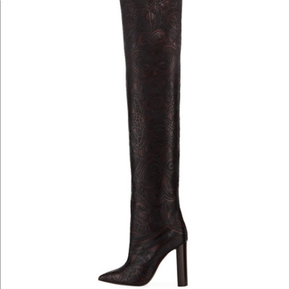 Saint Laurent Tanger Design Over the Knee Boots - Picture 1 of 9